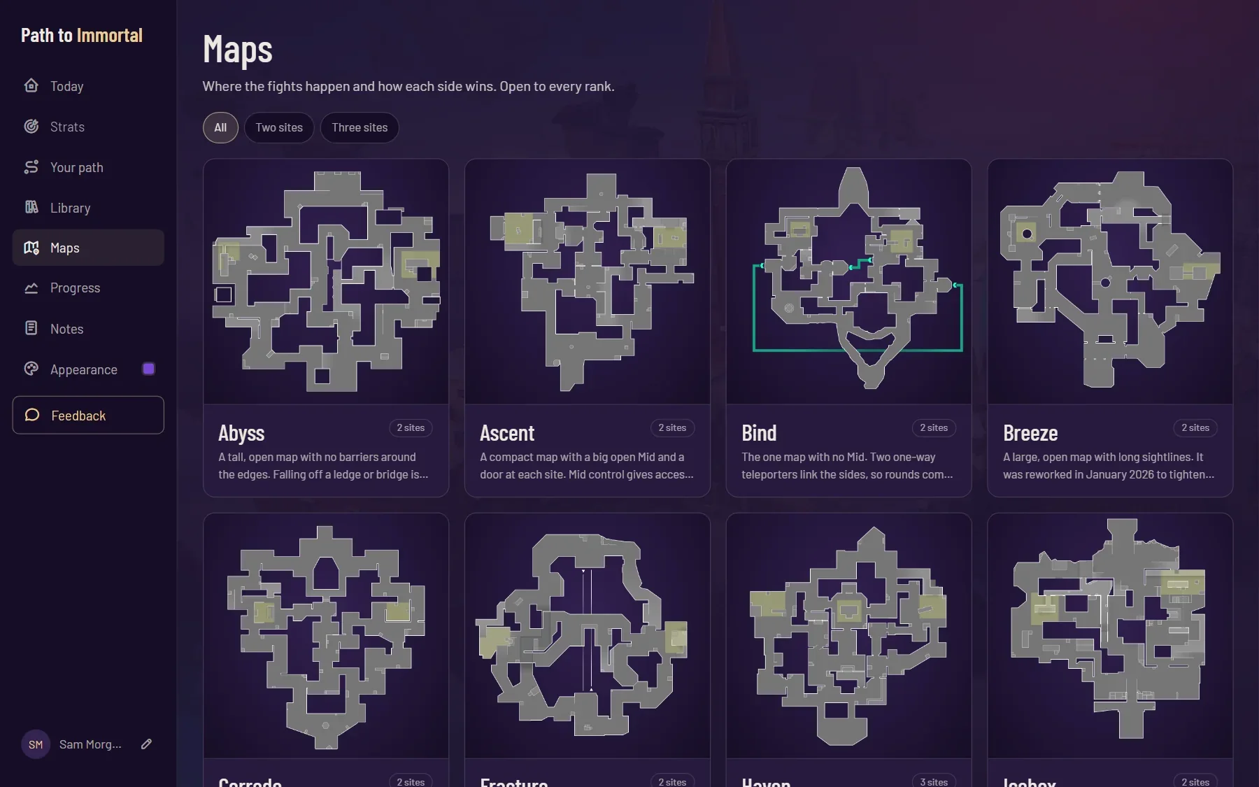 Map knowledge interface preview